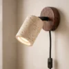 Foco de pared Lucande Carlotta, Ø 10 cm, beige, hormigón, GU10