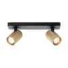 Foco de pared Marty arena/oro/negro 2 luces