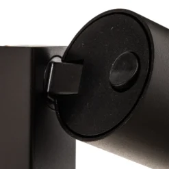 Foco de pared Mono I con enchufe negro