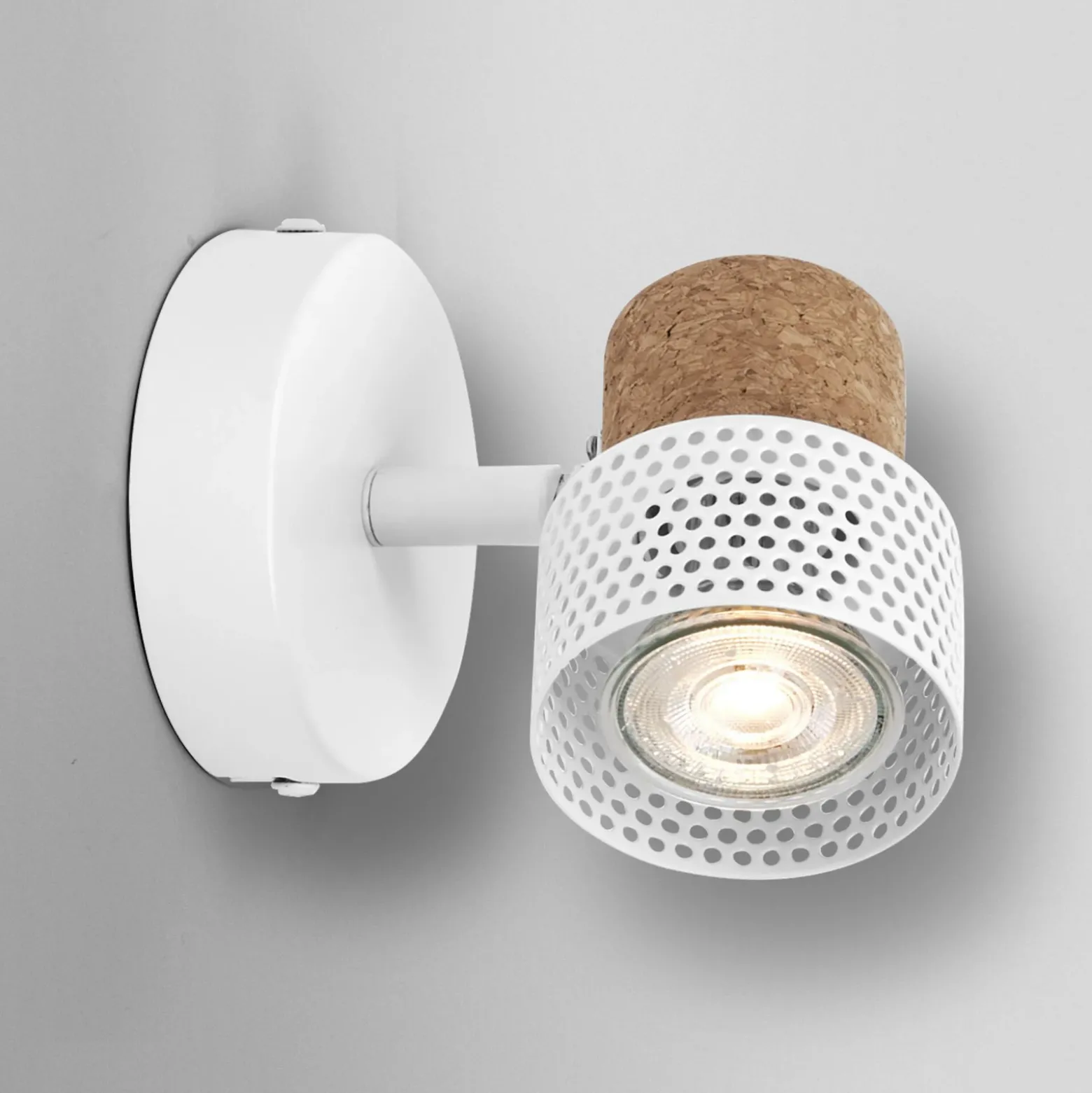 Foco de pared OSRAM CORK, blanco, 10 cm de altura, atenuable, GU10