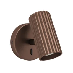 Foco de pared Portillo, bronce, altura 11 cm, metal, GU10