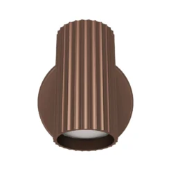 Foco de pared Portillo, bronce, altura 11 cm, metal, GU10