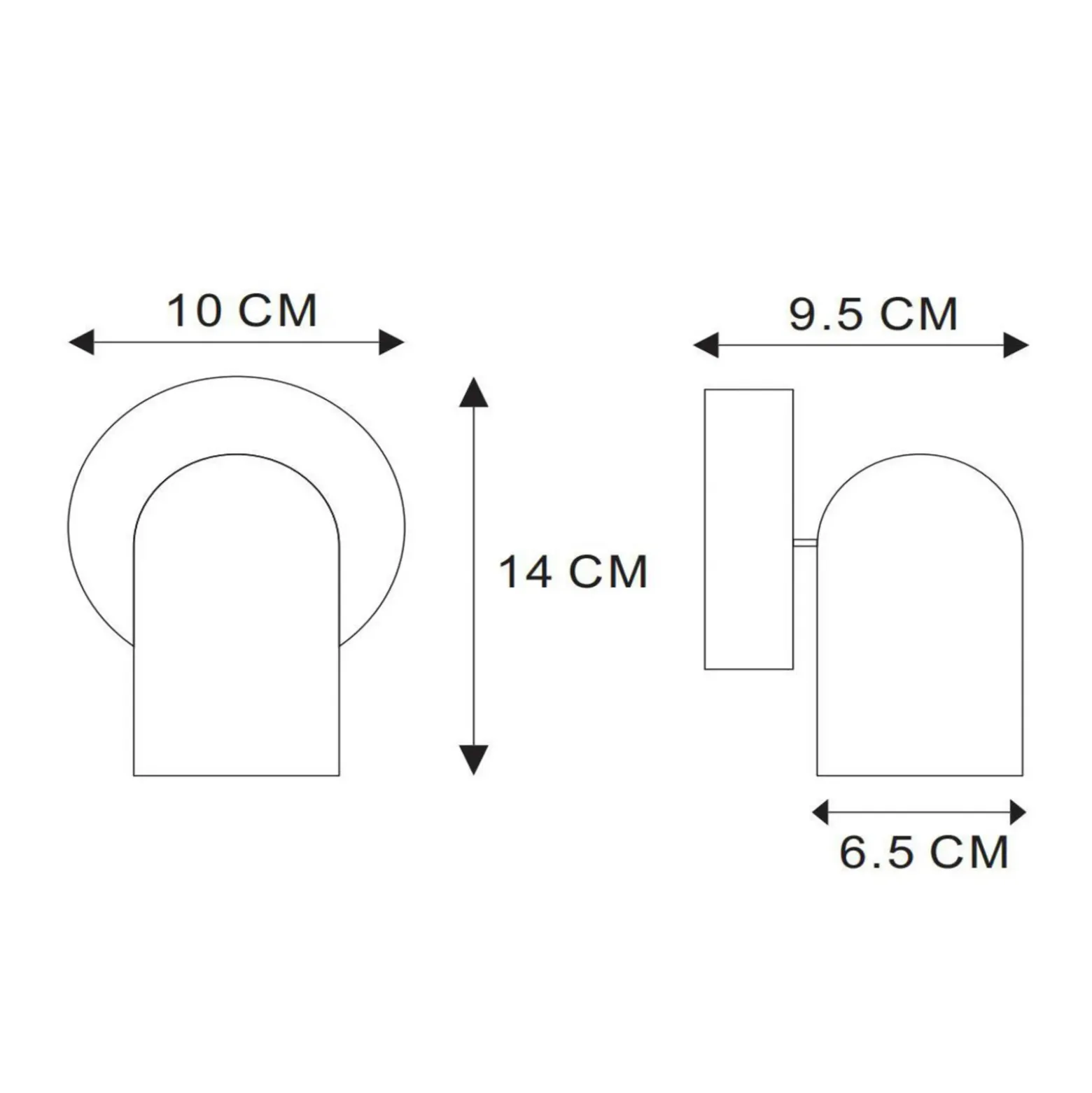 Foco de pared Punch, 1 luz, blanco