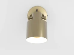 Foco de pared Southery, 1 luz, crema-oro cepillado