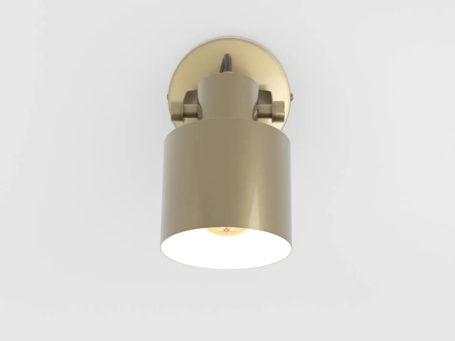 Foco de pared Southery, 1 luz, crema-oro cepillado