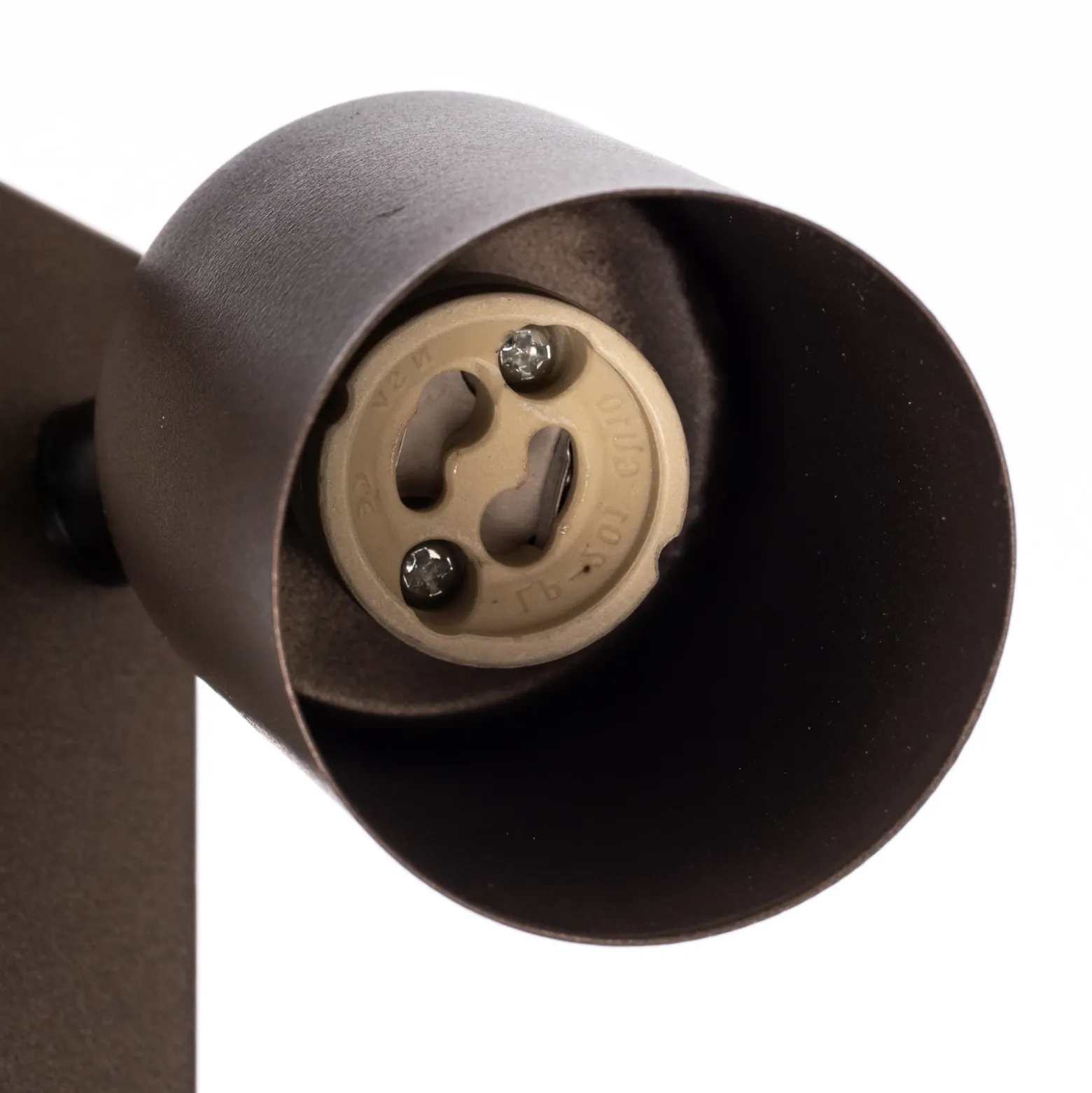 Foco de pared Top, regulable, interruptor, marrón, 1 luz