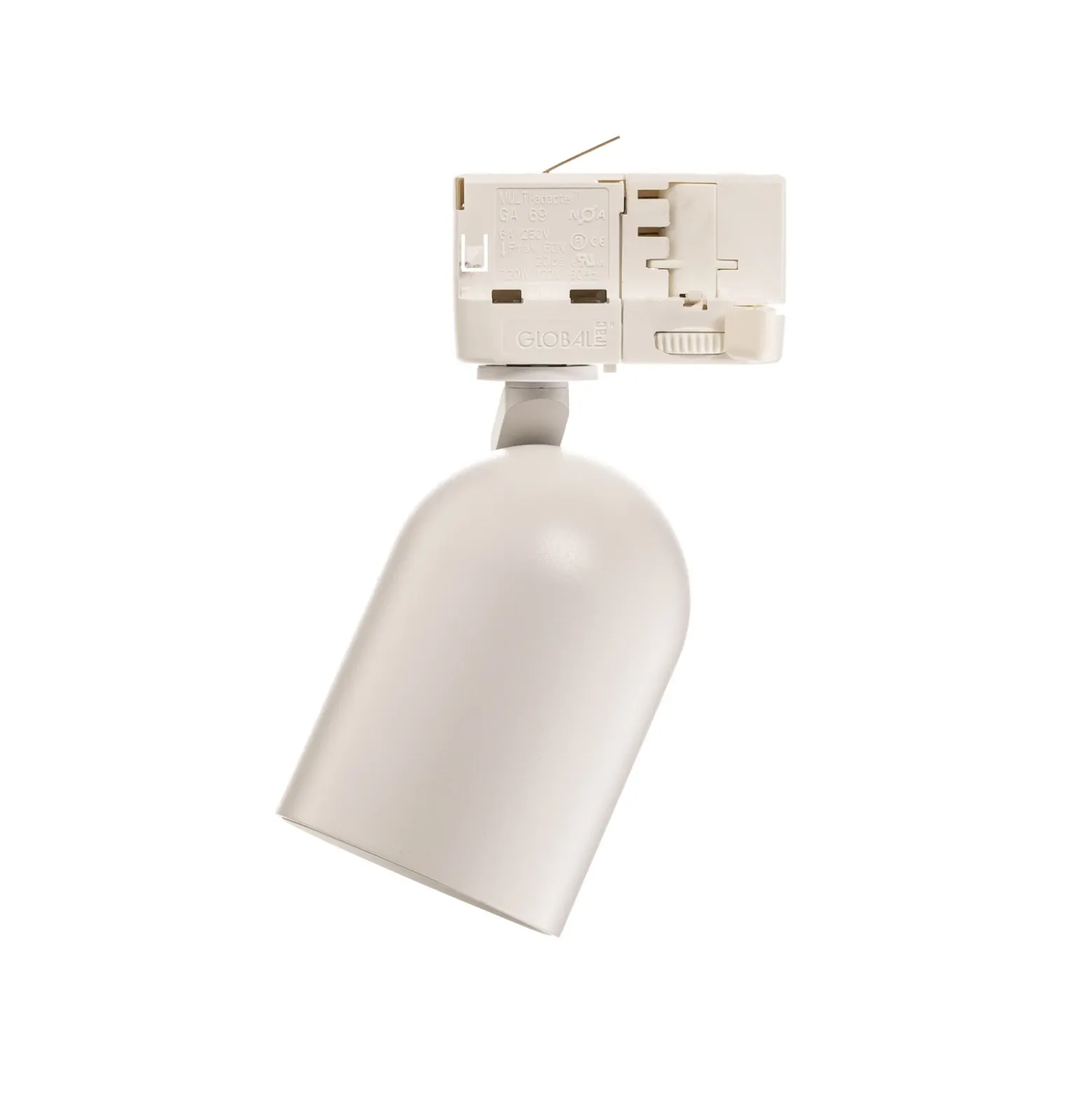 Foco de riel Arcchio Brinja, blanco, Ø 6,5 cm, GU10 trifásico