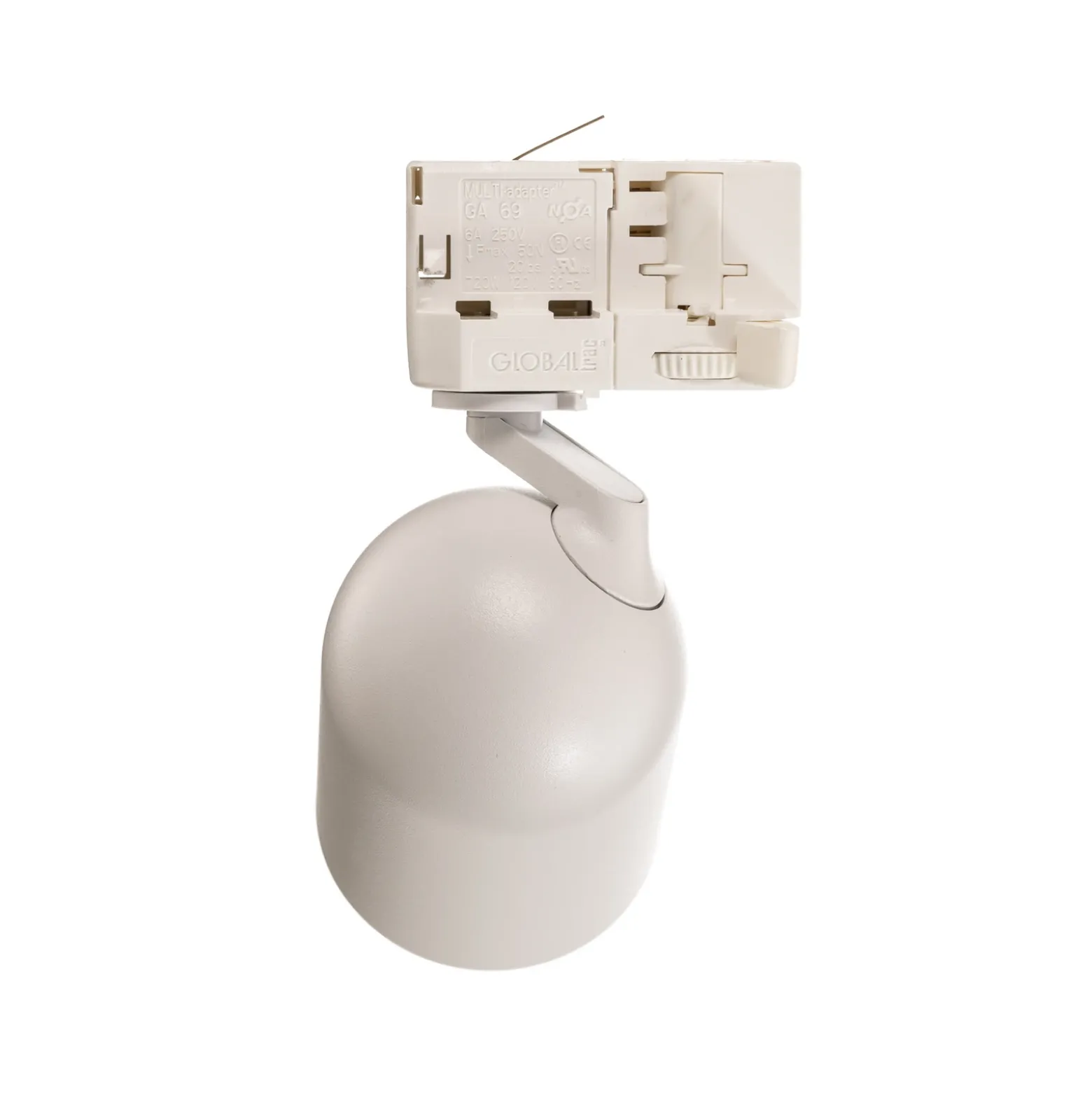 Foco de riel Arcchio Brinja, blanco, Ø 6,5 cm, GU10 trifásico