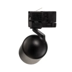 Foco de riel Arcchio Brinja, negro, Ø 6,5 cm, trifásico