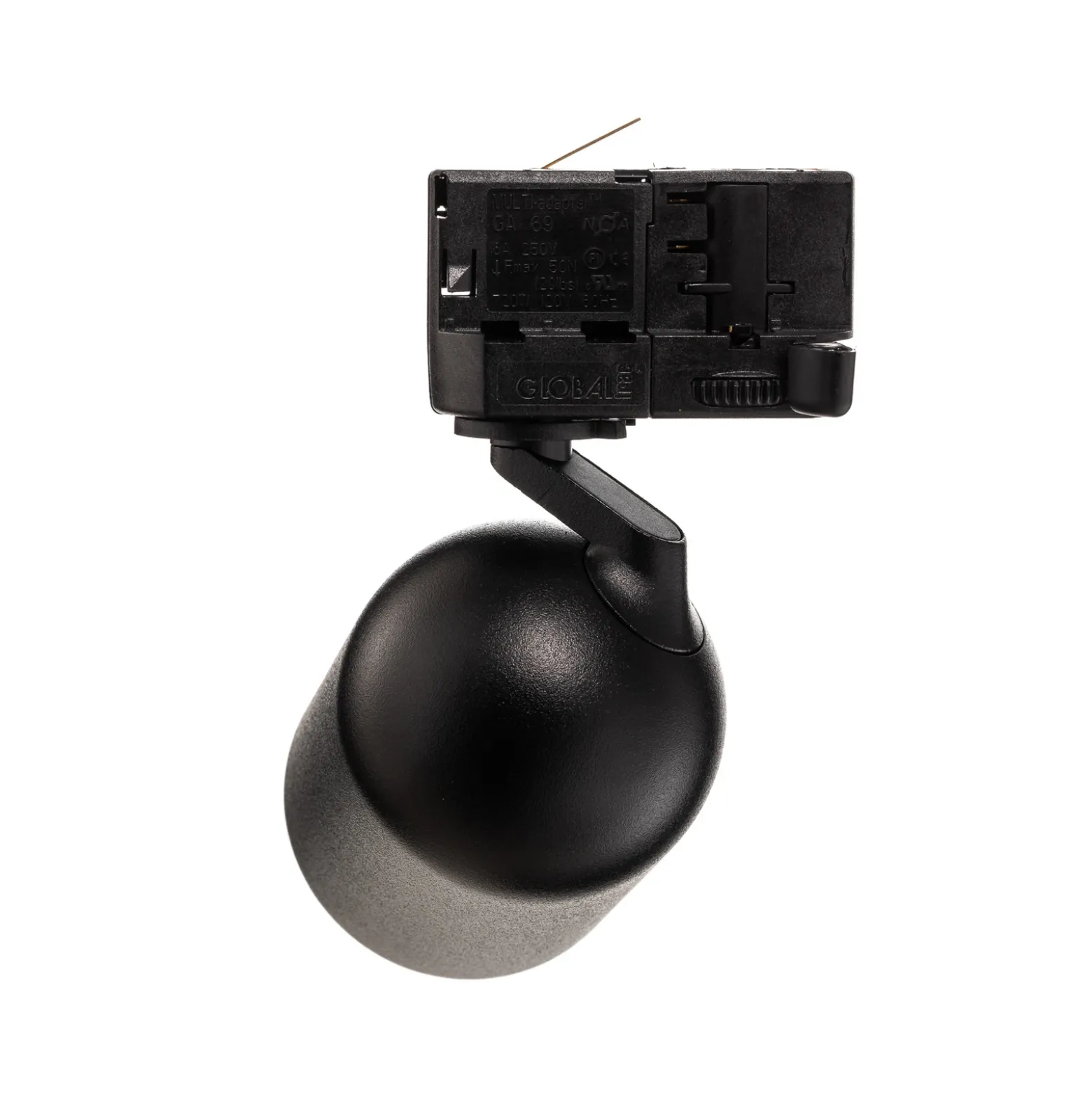Foco de riel Arcchio Brinja, negro, Ø 6,5 cm, trifásico