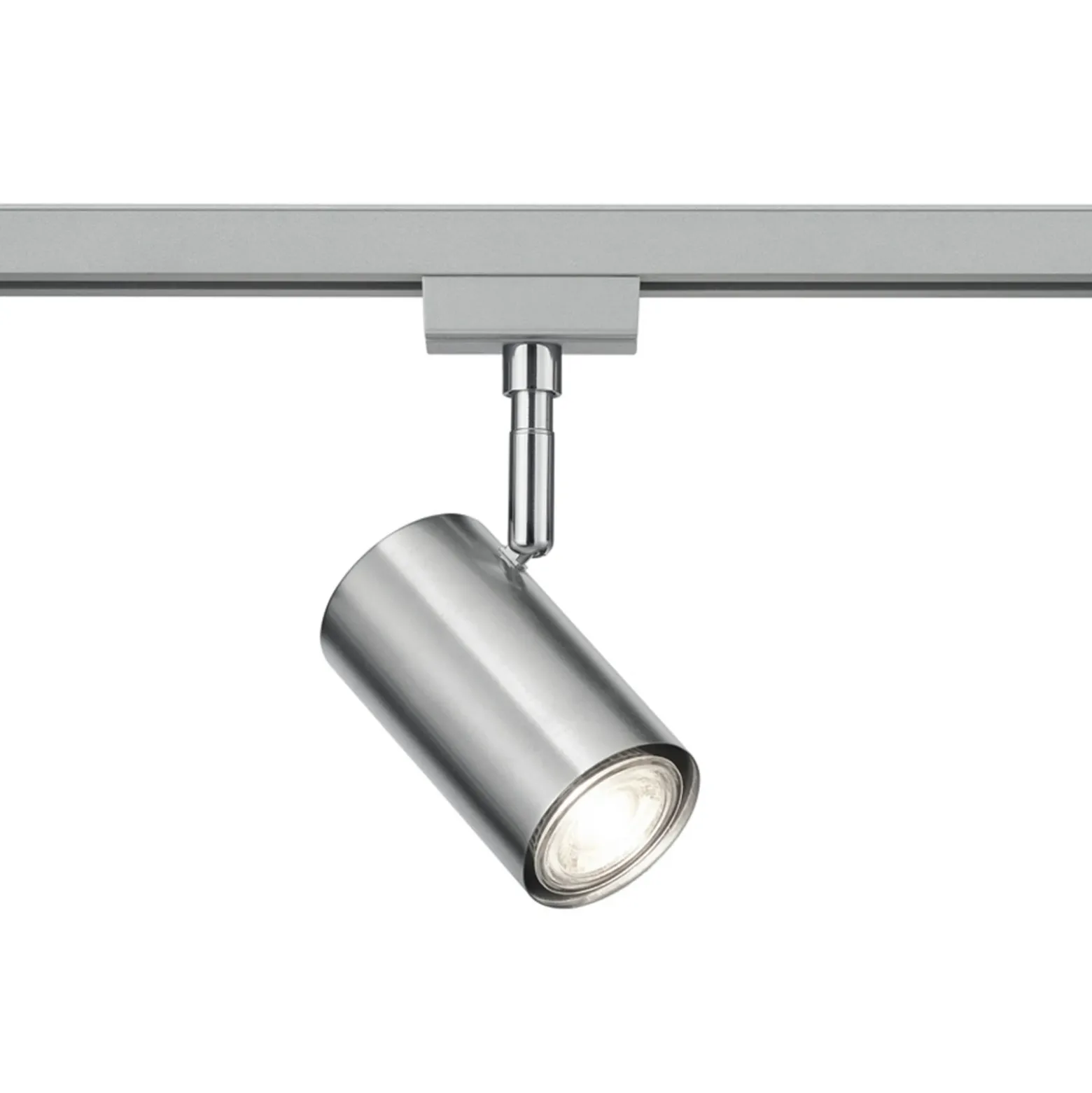 Foco de riel DUOline 782401, Ø 6 cm, níquel, 2 fases, GU10