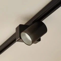 Foco de riel LED Lindby Linaro/Brinja, negro, 1 fase