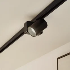 Foco de riel LED Lindby Linaro/Brinja, negro, 1 fase