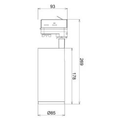 Foco de riel LED Lucea trifásico 20 W blanco