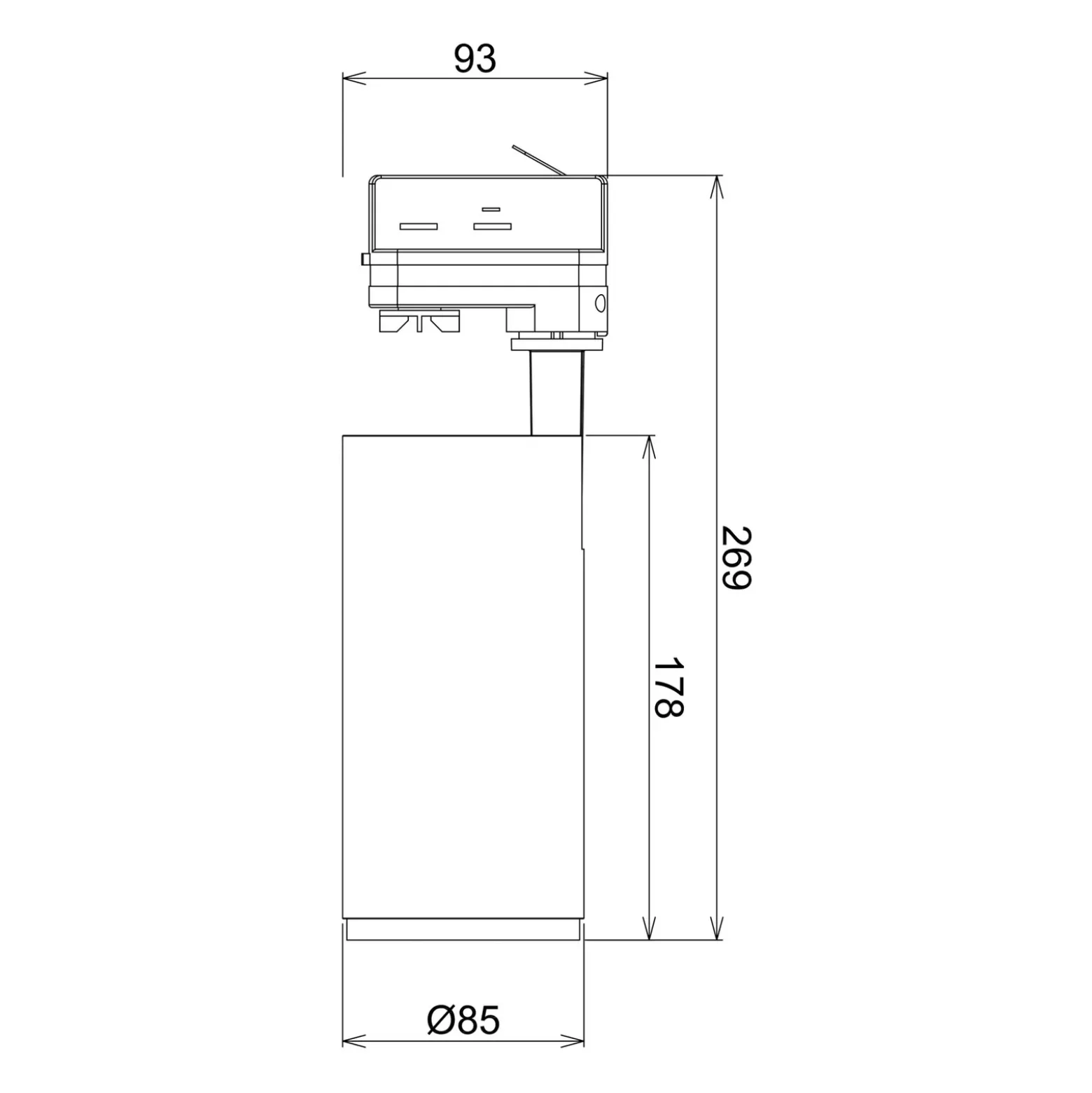 Foco de riel LED Lucea trifásico 20 W blanco