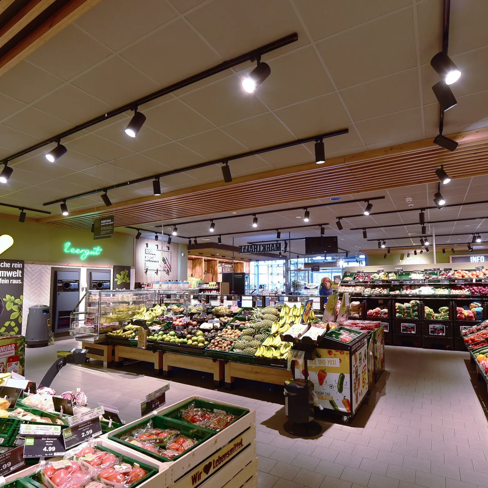 Foco de riel LED Lucea trifásico 30 W negro