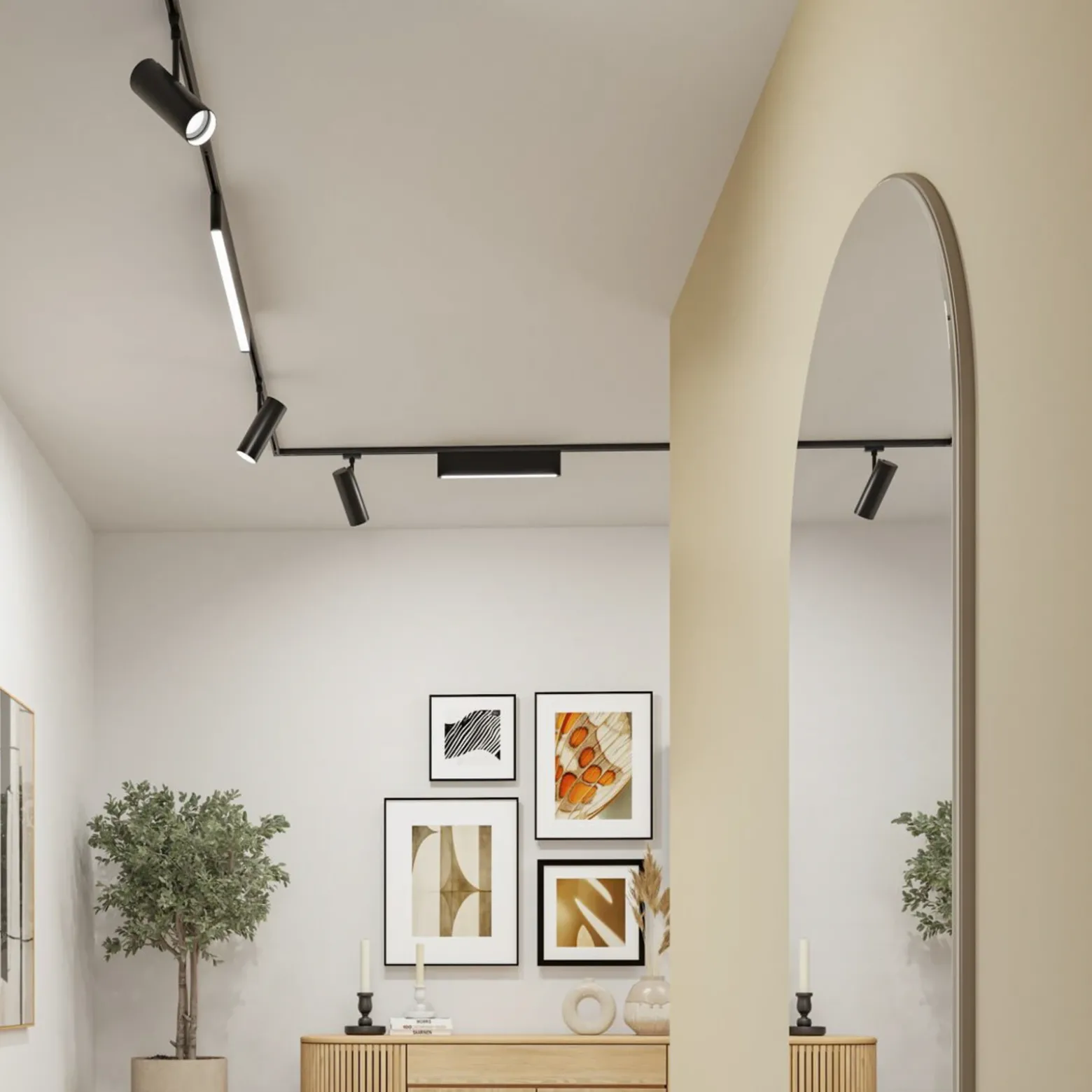 Foco de riel LED Paulmann URail Theron, negro, 4000 K, Ø 6 cm