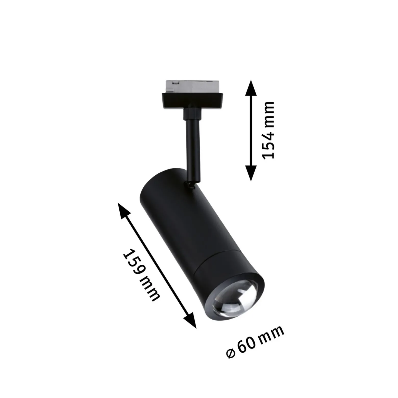 Foco de riel LED Paulmann URail Smart, modelo Tarie, negro, CCT RGB