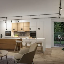Foco de riel LED Paulmann URail Smart, modelo Tarie, negro, CCT RGB