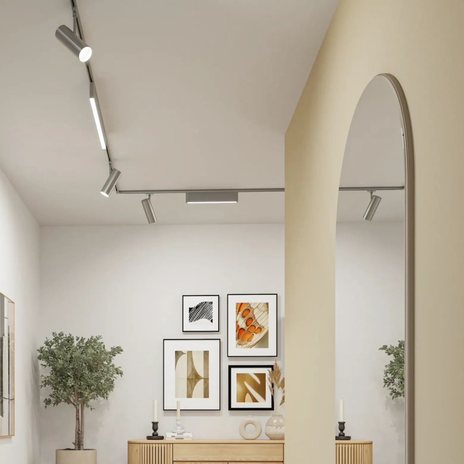 Foco de riel LED Paulmann URail Theron, cromado, 4000 K, Ø 6 cm