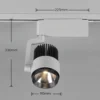 Foco de riel LED Radiador para DUOline, titanio mate, CCT