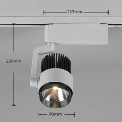 Foco de riel LED Radiador para DUOline, titanio mate, CCT