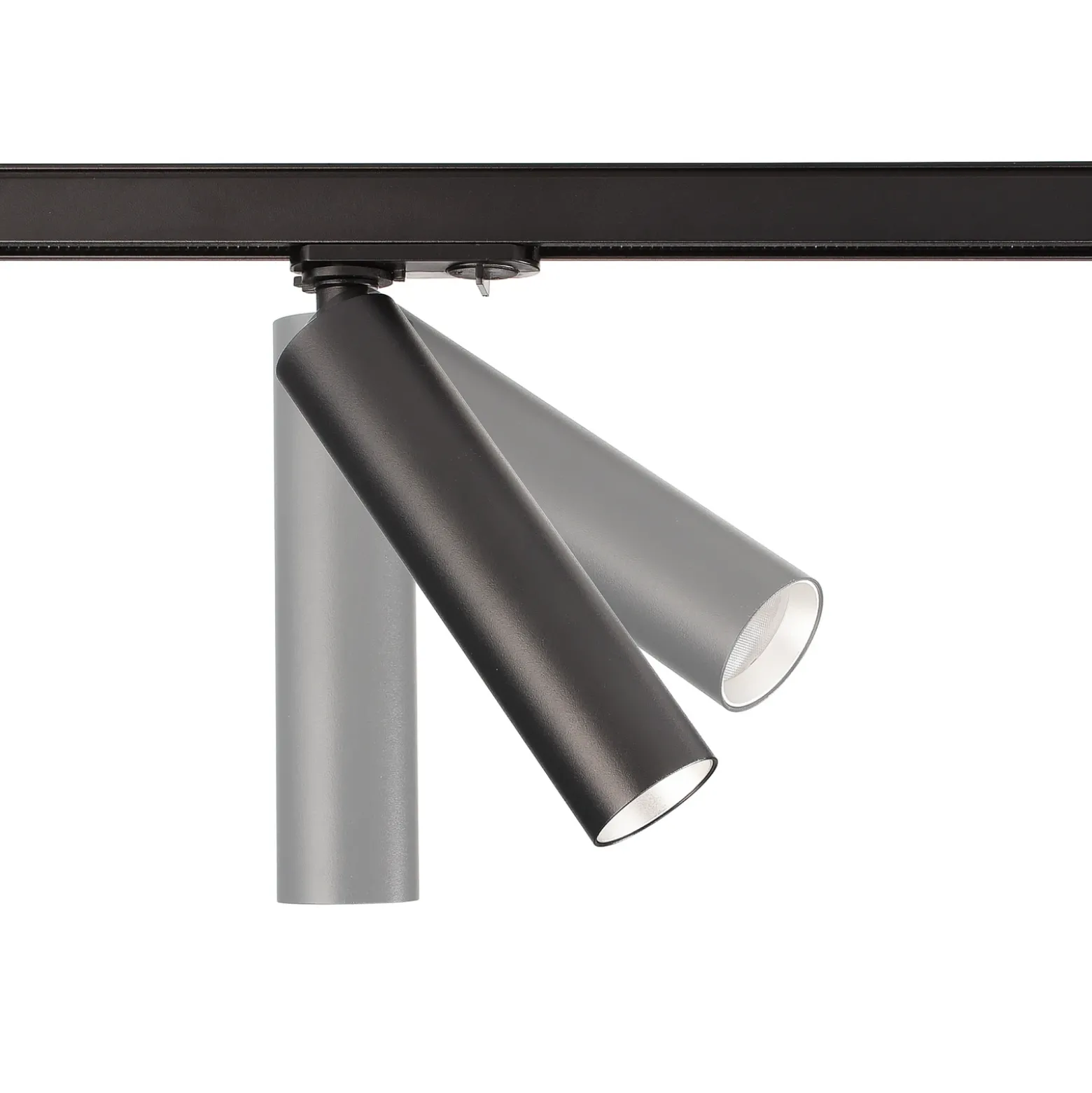 Foco de riel LED Slim monofásico, negro, aluminio, 5 W, 2700 K