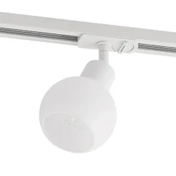 Foco de riel Lindby Linaro, E14, blanco, Ø 10 cm, monofásico