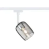 Foco de riel Paulmann URail Blossom, blanco señal/gris humo
