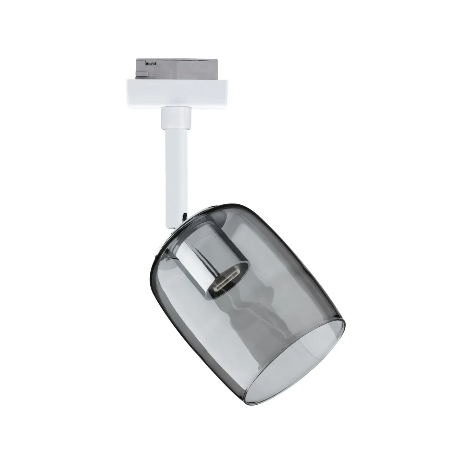Foco de riel Paulmann URail Blossom, blanco señal/gris humo