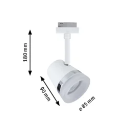 Foco de riel Paulmann URail Cone, blanco señal, metal, GU10