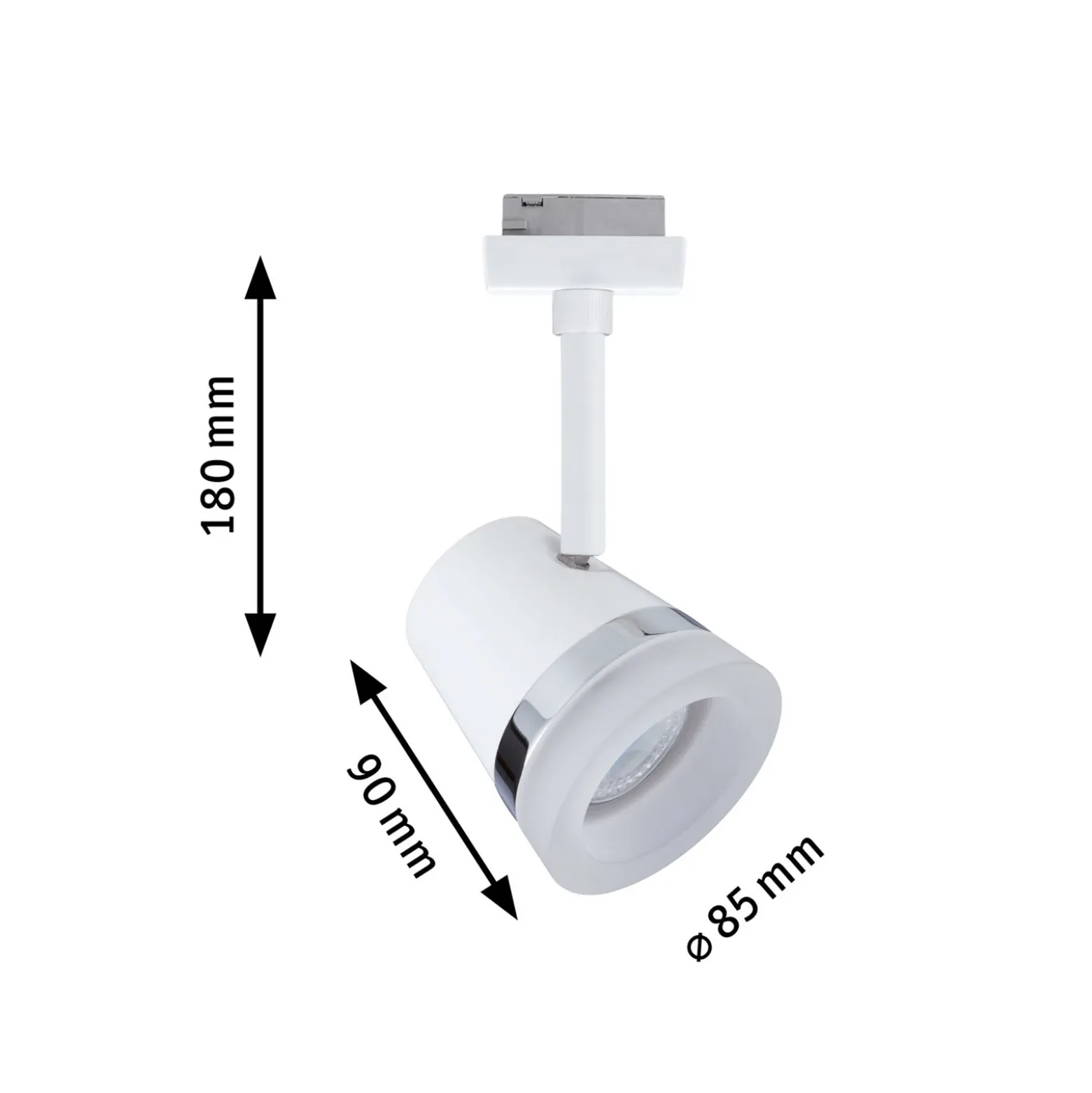 Foco de riel Paulmann URail Cone, blanco señal, metal, GU10