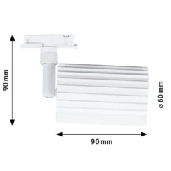 Foco de riel Paulmann URail Lirena, blanco, Ø 6 cm, GU10