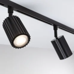 Foco de riel Paulmann URail Lirena, negro, Ø 6 cm, GU10