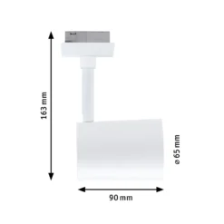 Foco de riel Paulmann URail Luxe, blanco señal, GU10, atenuable
