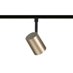 Foco de riel Paulmann URail Luxe, dorado/negro, Ø 7 cm, GU10