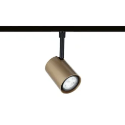 Foco de riel Paulmann URail Luxe, dorado/negro, Ø 7 cm, GU10