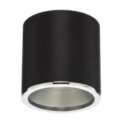 Foco de superficie Bega LED Studio Line, negro/alu, Ø 9 cm, aluminio