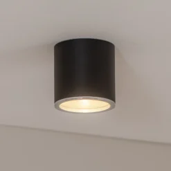 Foco de superficie Bega LED Studio Line, negro/alu, Ø 9 cm, aluminio