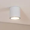 Foco de superficie Bega LED Studio Line, blanco/aluminio, Ø 9 cm, aluminio