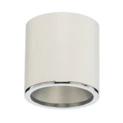 Foco de superficie Bega LED Studio Line, blanco/aluminio, Ø 9 cm, aluminio