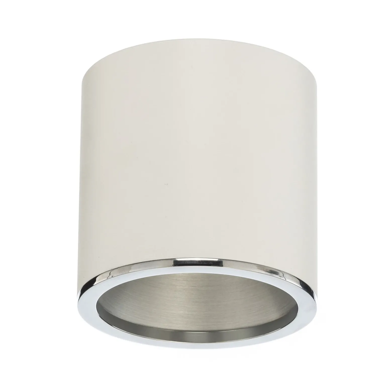 Foco de superficie Bega LED Studio Line, blanco/aluminio, Ø 9 cm, aluminio