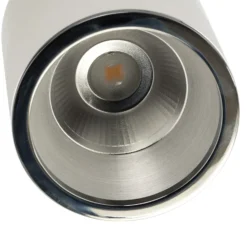 Foco de superficie Bega LED Studio Line, blanco/aluminio, Ø 9 cm, aluminio