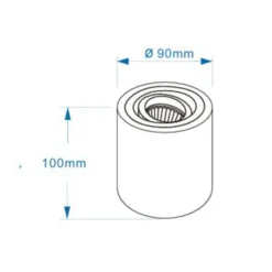 Foco de superficie Heitronic ADL9001, blanco, redondo y orientable