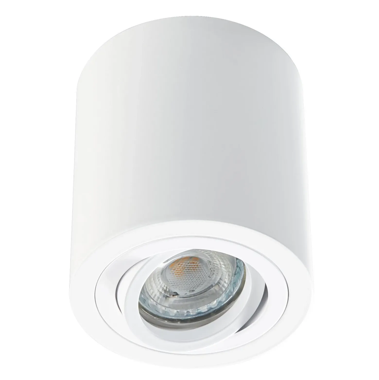 Foco de superficie Heitronic ADL9001, blanco, redondo y orientable