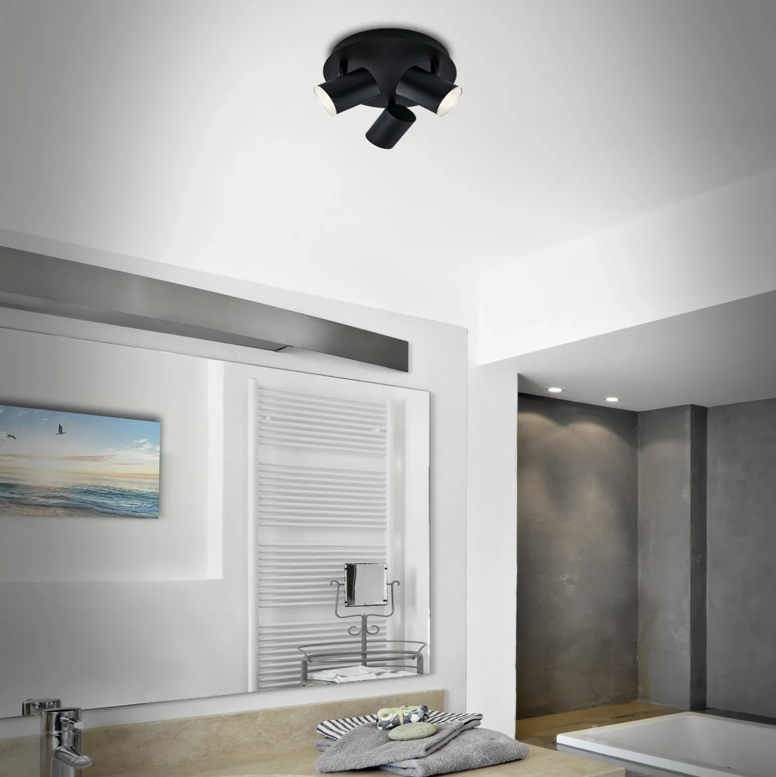 Foco de techo Banyo Splash GU10 IP44 3 luces
