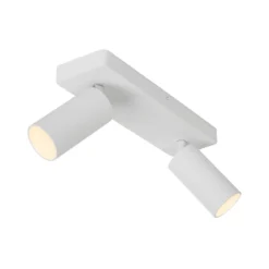 Foco de techo Clubs, 2 luces, blanco