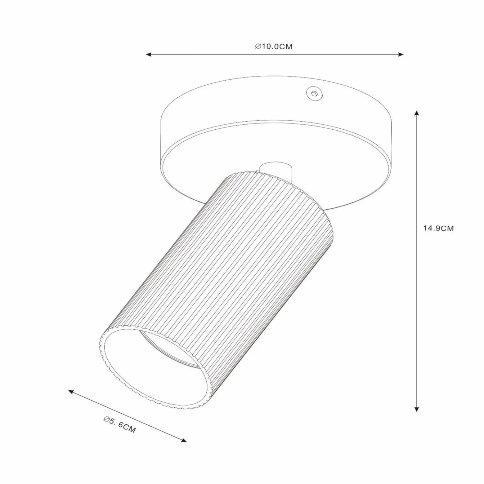 Foco de techo Clubs, 1 luz, blanco