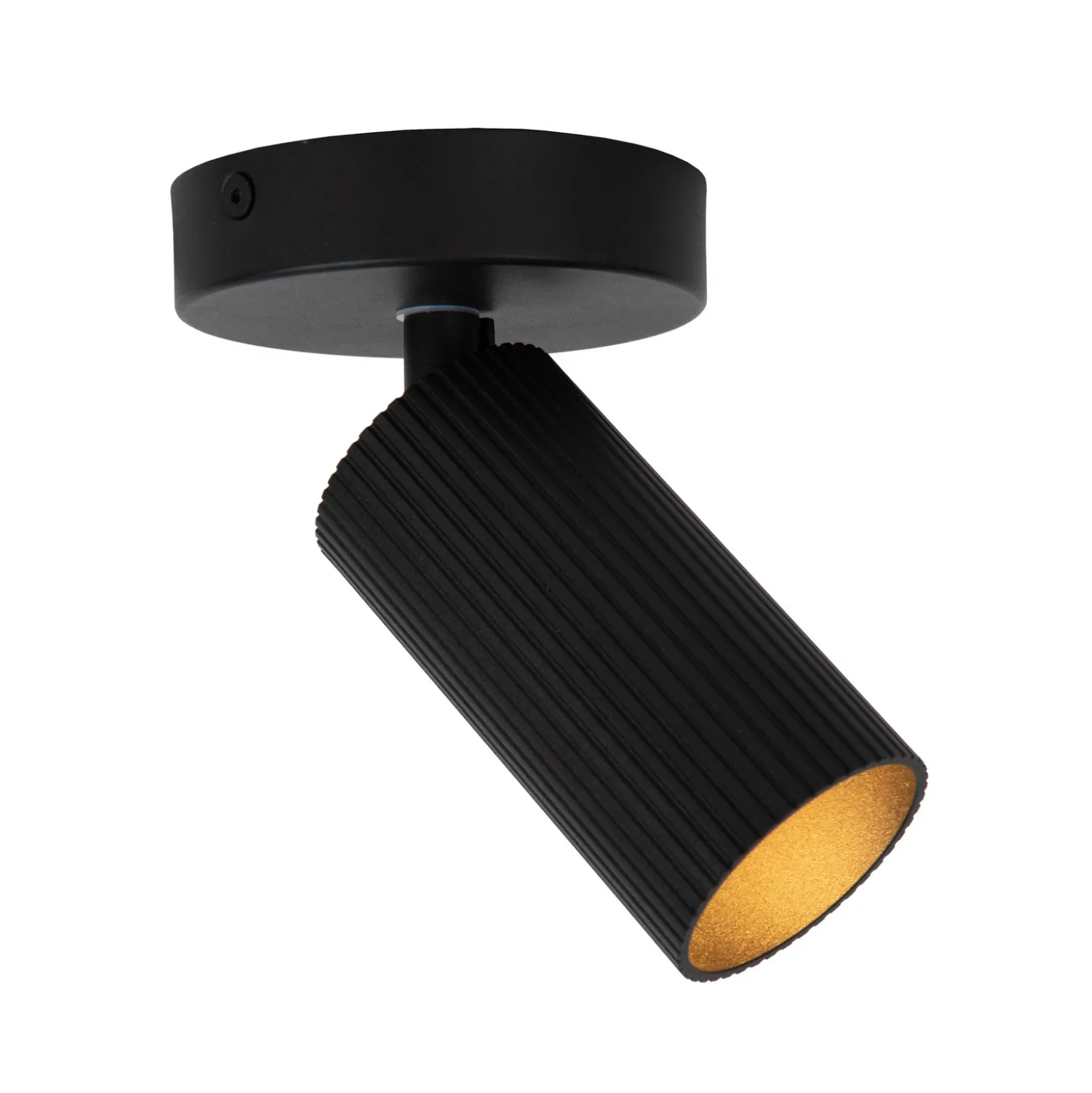 Foco de techo Clubs, 1 luz, negro