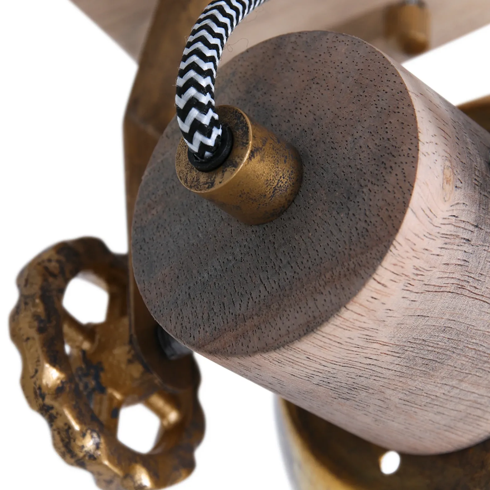 Foco de techo Gearwood, 1 luces bronce